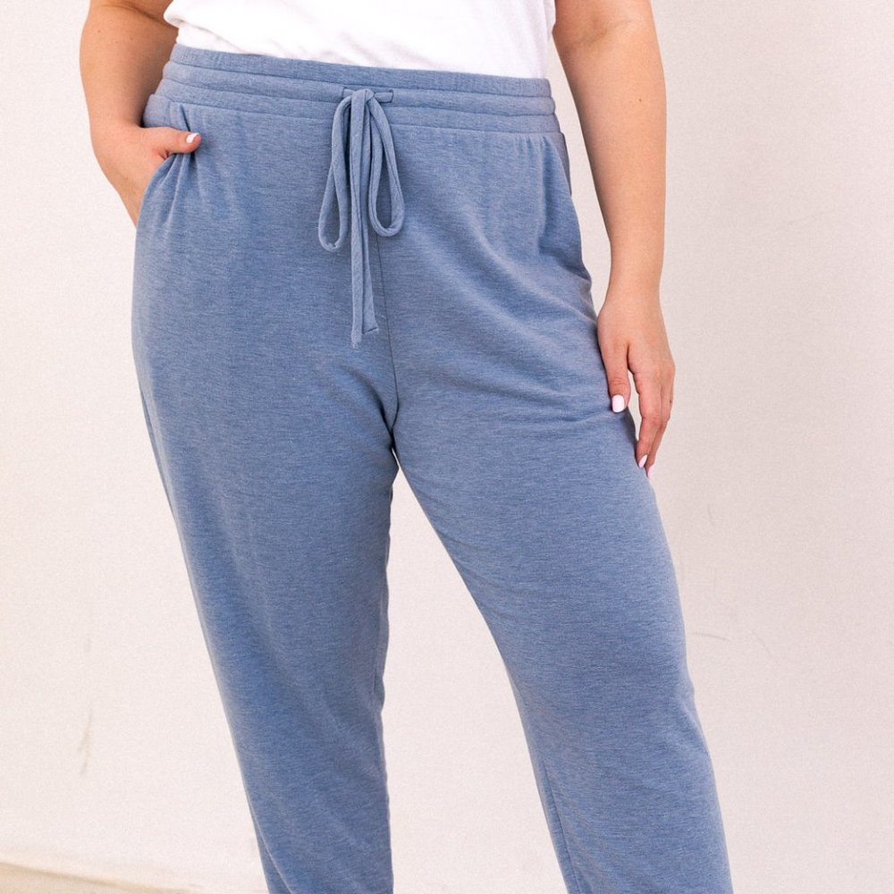 Plus Size Blue Joggers